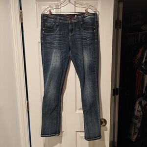 Vigoss Women's Dark Blue Straight Leg Jeans